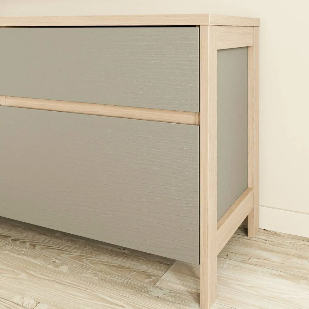 Wohnen TV-Board in Eukalyptus und Eiche Optik - Promo