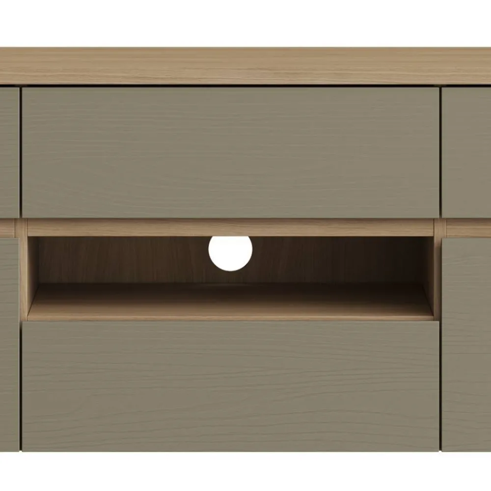 Wohnen TV-Board in Eukalyptus und Eiche Optik - Promo