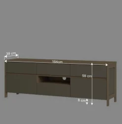 Wohnen TV-Board in Eukalyptus und Eiche Optik - Promo