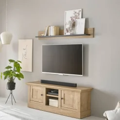 Wohnen Wohnzimmerschränke*TV-Board und Wandboard Set - Hengas (zweiteilig)