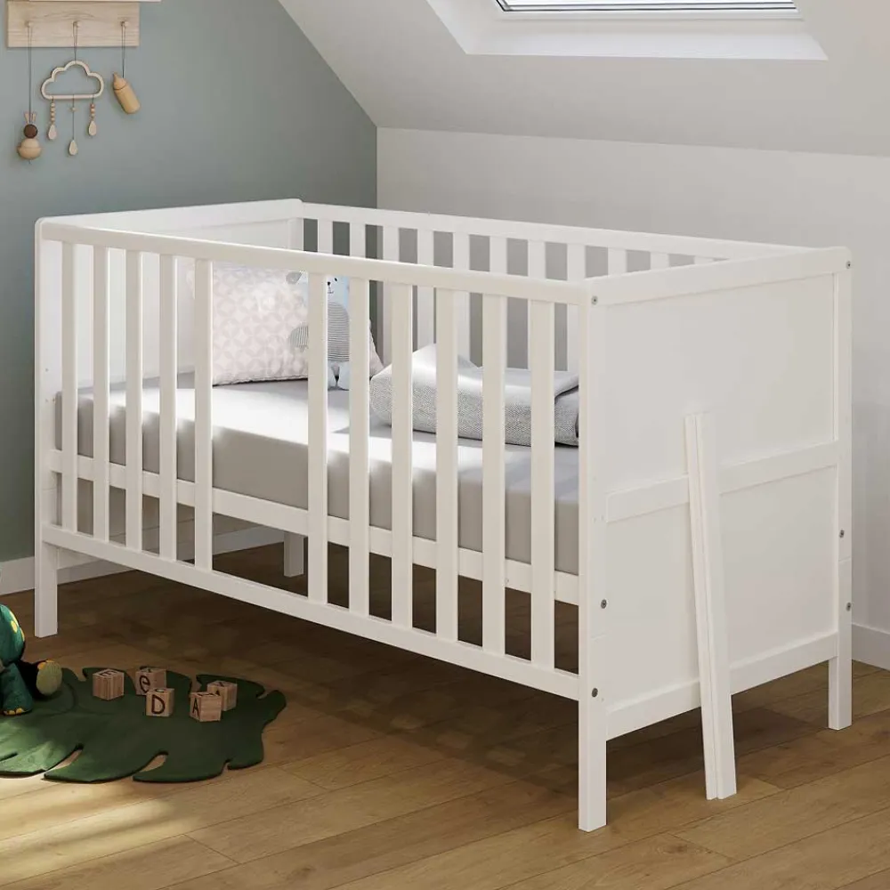 Wohnen Kindermöbel|Babybetten*Umbaubares Kinderbett in Weiß - Mensema