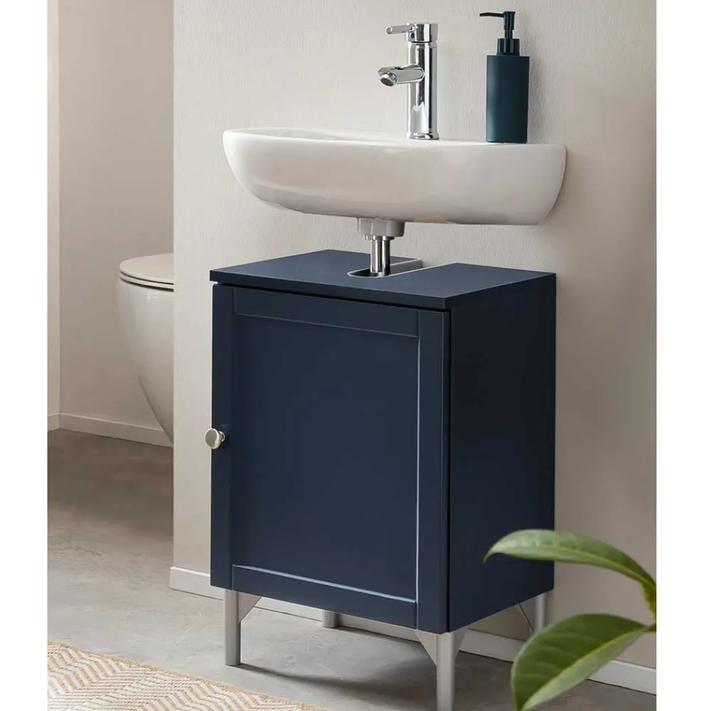 Wohnen Unterbeckenschrank in Dunkelblau - Canyon