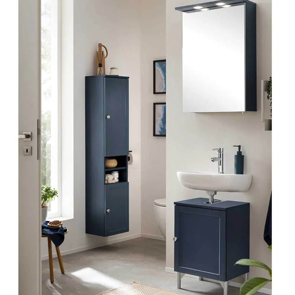 Wohnen Unterbeckenschrank in Dunkelblau - Canyon