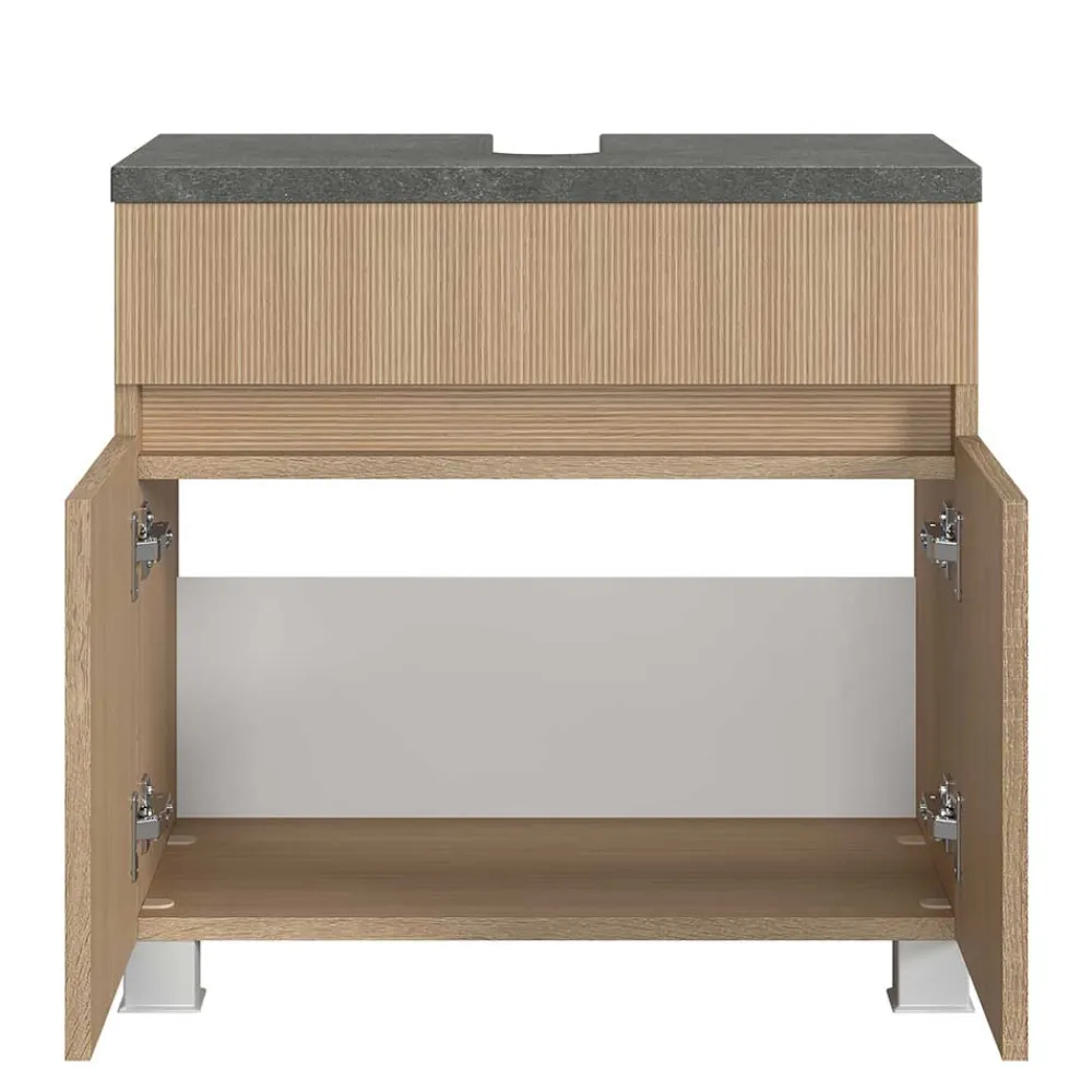 Wohnen Badschränke|Waschtisch*Unterbeckenschrank in Eiche Hell Dekor - Leitha