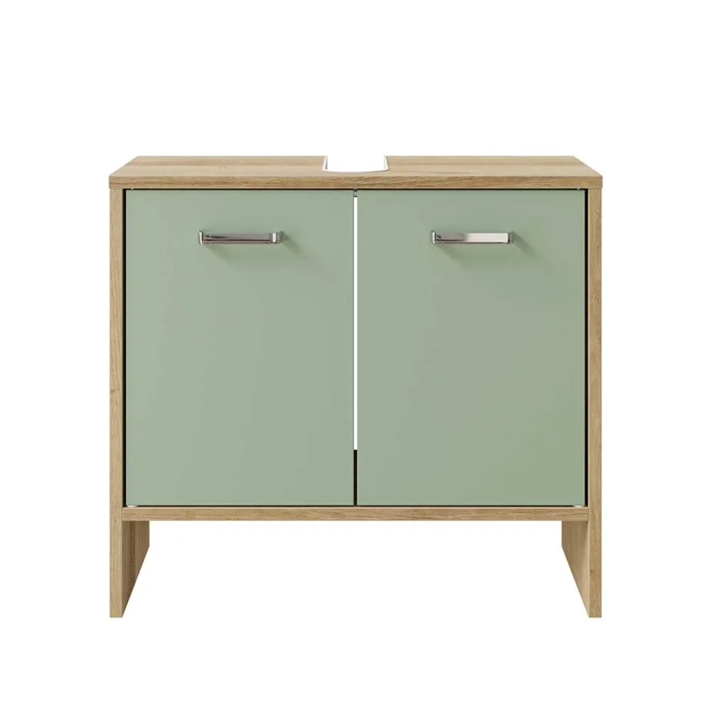 Wohnen Unterbeckenschrank in Graugrün - Silevos