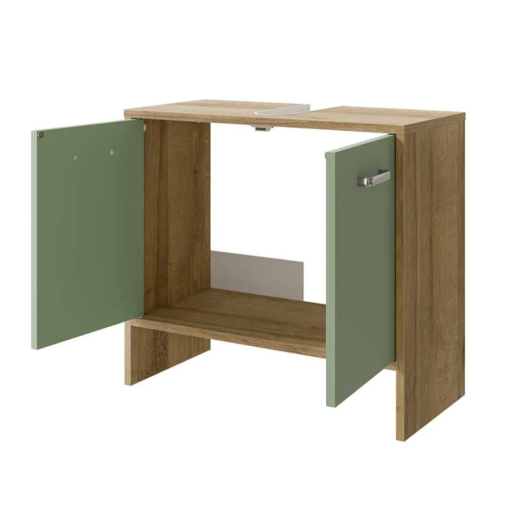 Wohnen Unterbeckenschrank in Graugrün - Silevos