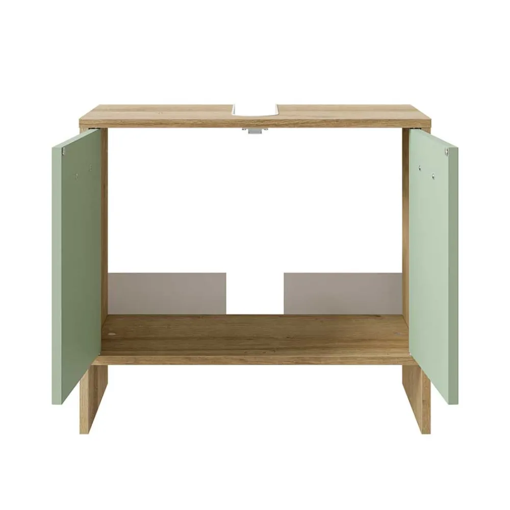 Wohnen Unterbeckenschrank in Graugrün - Silevos