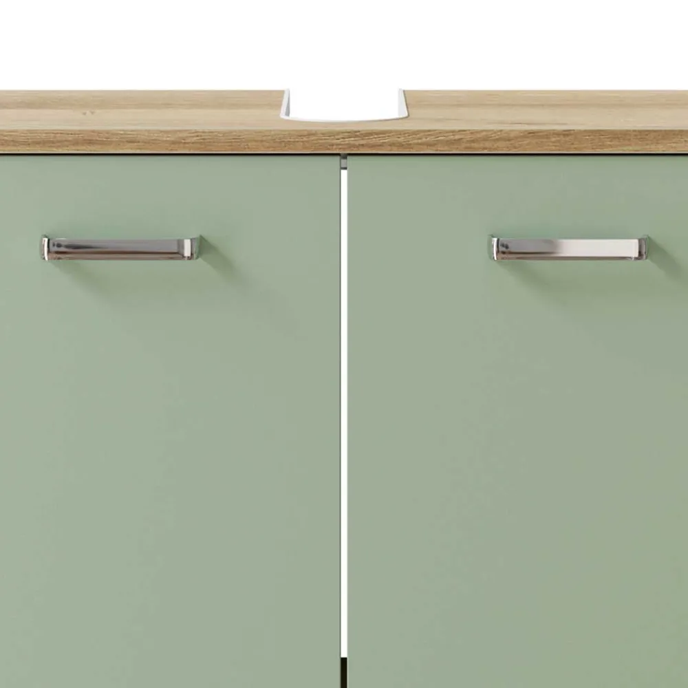 Wohnen Unterbeckenschrank in Graugrün - Silevos