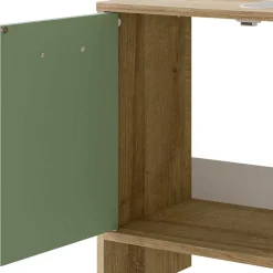 Wohnen Unterbeckenschrank in Graugrün - Silevos