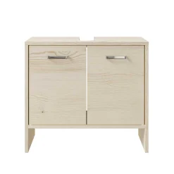 Wohnen Unterbeckenschrank in hellem Holzdekor Pinie - Lecego