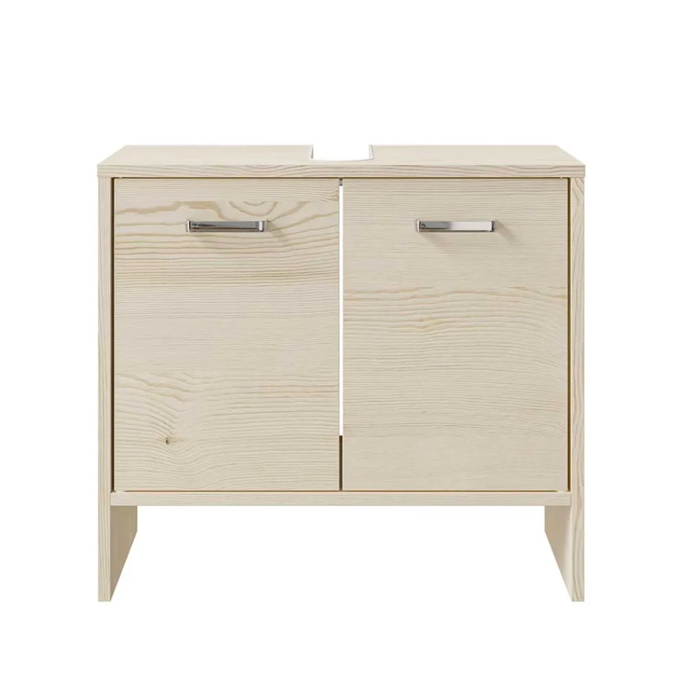 Wohnen Unterbeckenschrank in hellem Holzdekor Pinie - Lecego