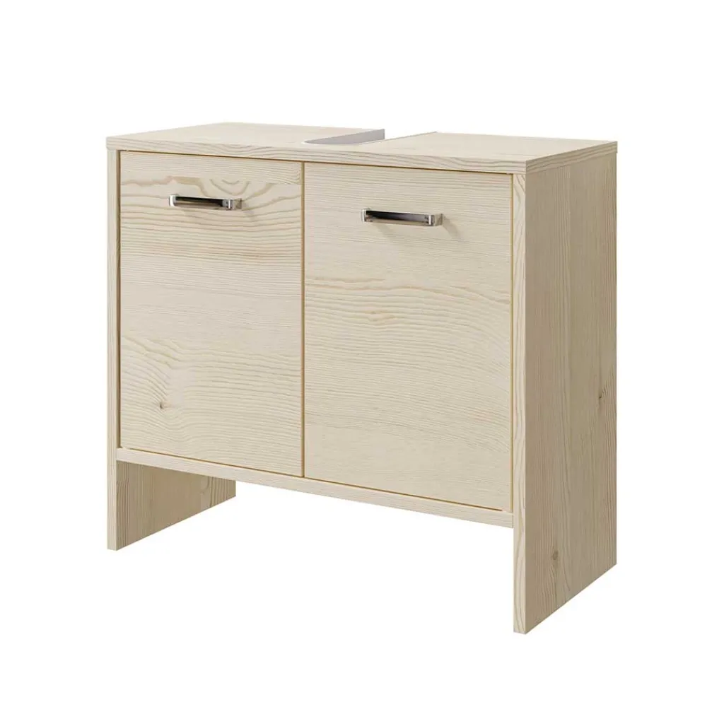 Wohnen Unterbeckenschrank in hellem Holzdekor Pinie - Lecego