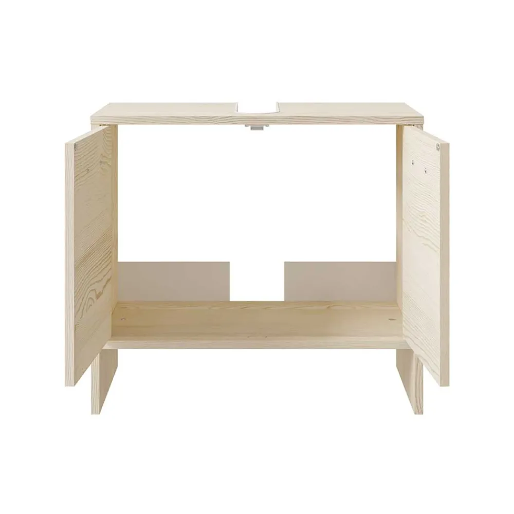 Wohnen Unterbeckenschrank in hellem Holzdekor Pinie - Lecego