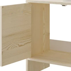 Wohnen Unterbeckenschrank in hellem Holzdekor Pinie - Lecego