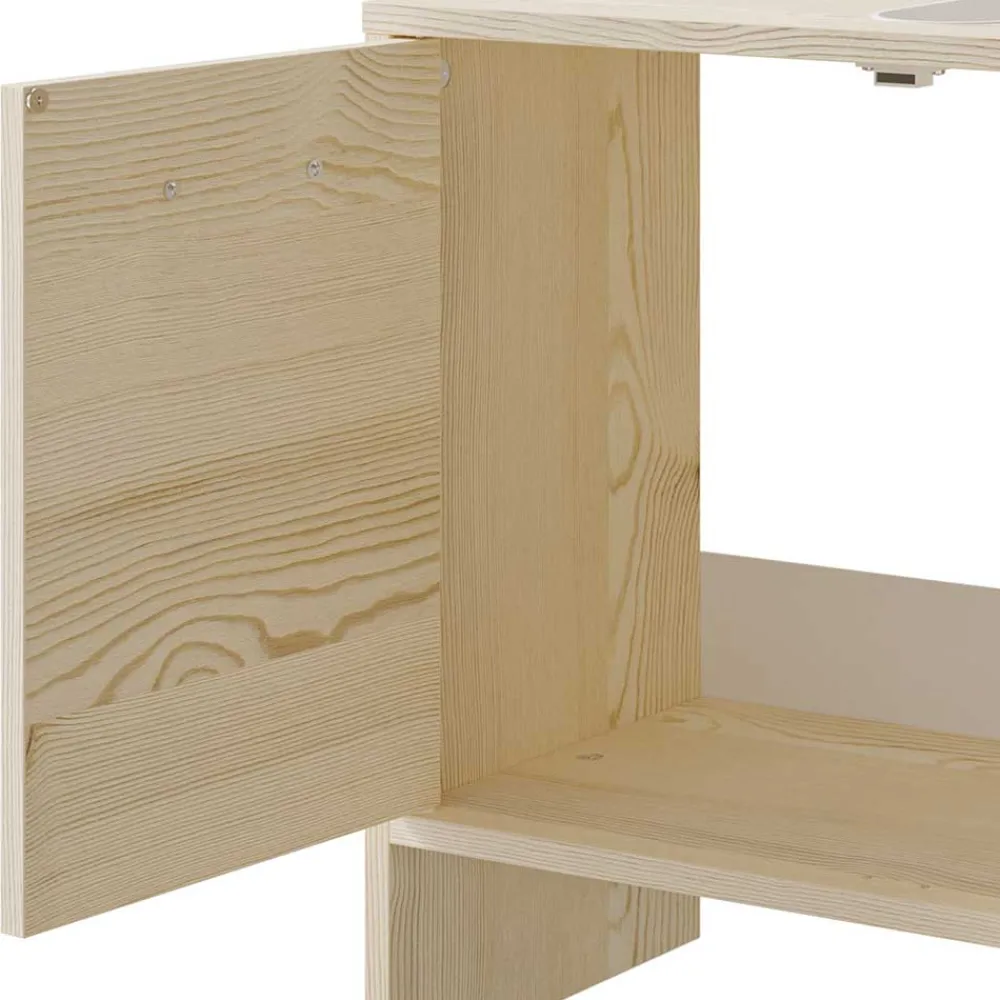 Wohnen Unterbeckenschrank in hellem Holzdekor Pinie - Lecego