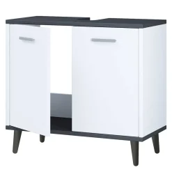 Wohnen Waschtisch|Waschbeckenunterschränke*Unterbeckenschrank in Weiß und Anthrazit - Rondja