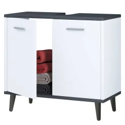 Wohnen Waschtisch|Waschbeckenunterschränke*Unterbeckenschrank in Weiß und Anthrazit - Rondja