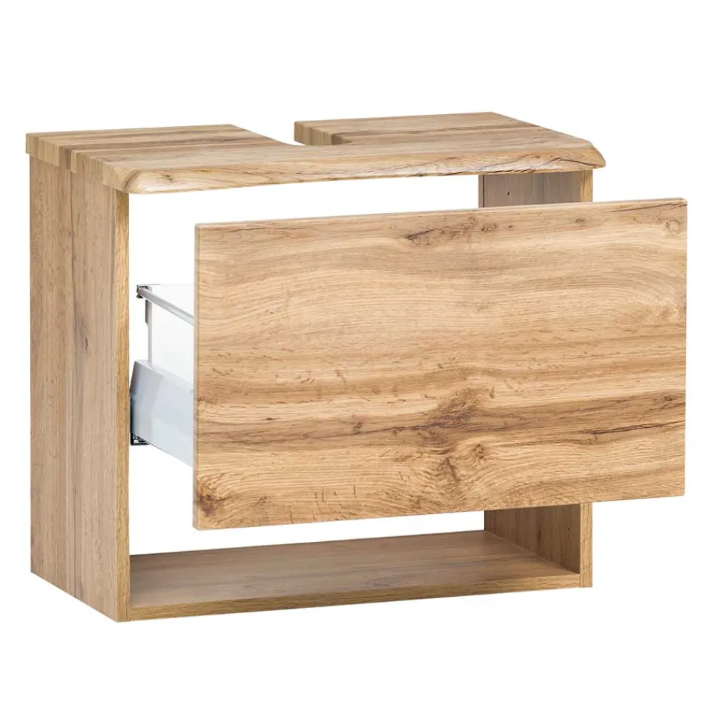 Wohnen Waschtisch|Waschbeckenunterschränke*Unterbeckenschrank mit Baumkante Holzdekor - Tofias
