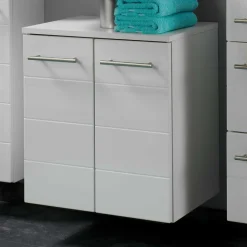 Wohnen Waschtisch|Waschbeckenunterschränke*Unterbeckenschrank Veverino in Weiß Hochglanz