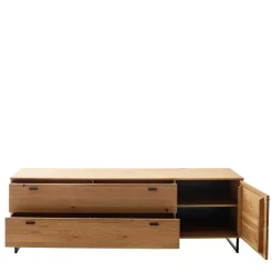 Wohnen Unterschrank für Fernseher mit zwei Schubladen & Tür - Flacona