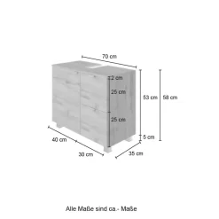 Wohnen Waschtisch|Waschbeckenunterschränke*Unterschrank für Waschbecken mit 2 Schubladen & Tür - Jaenda