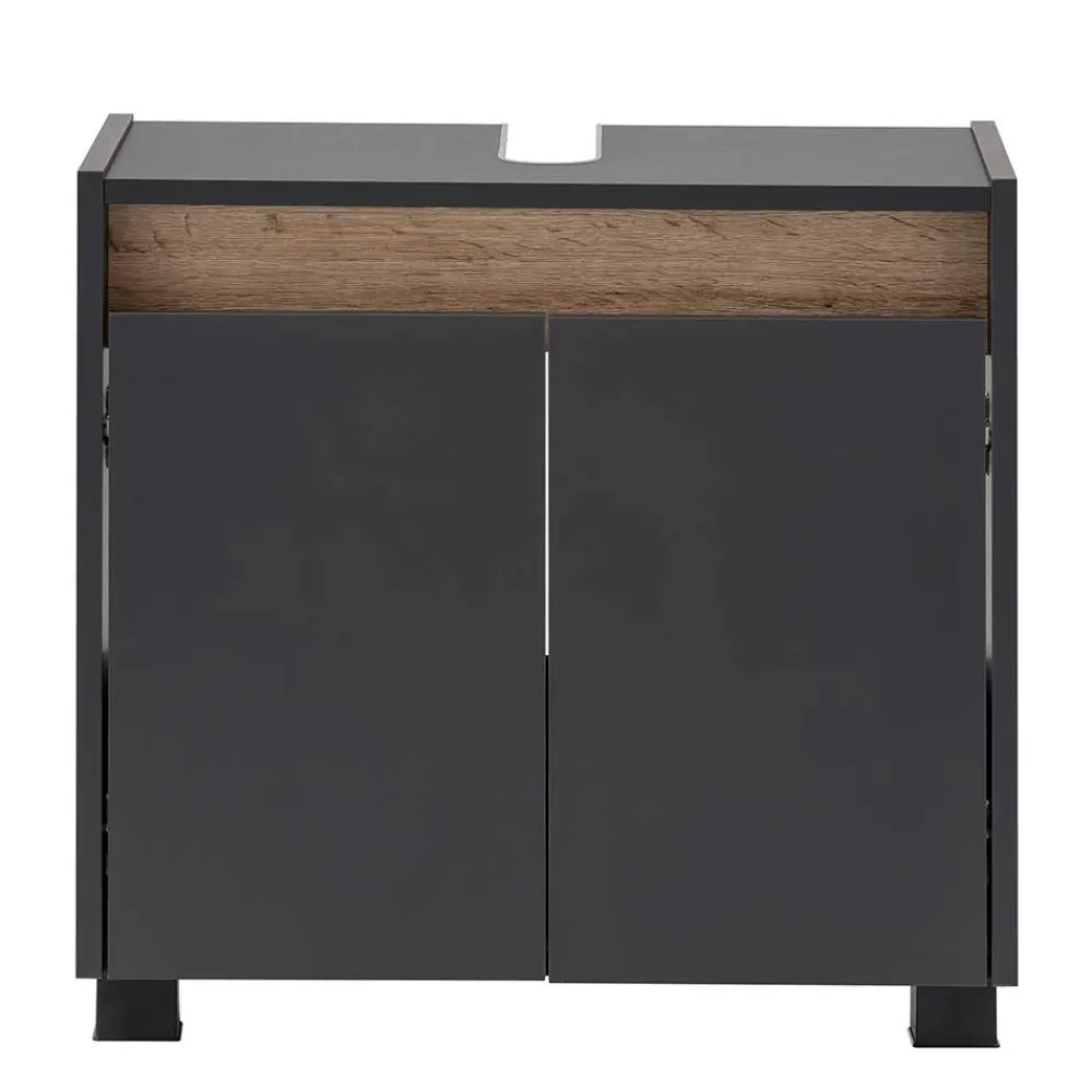 Wohnen Skandinavische Möbel*Unterschrank für Waschbecken in Anthrazit - Marcius