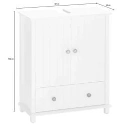 Wohnen Waschtisch|Waschbeckenunterschränke*Unterschrank fürs Waschbecken aus Holz Kiefer - Akzinad