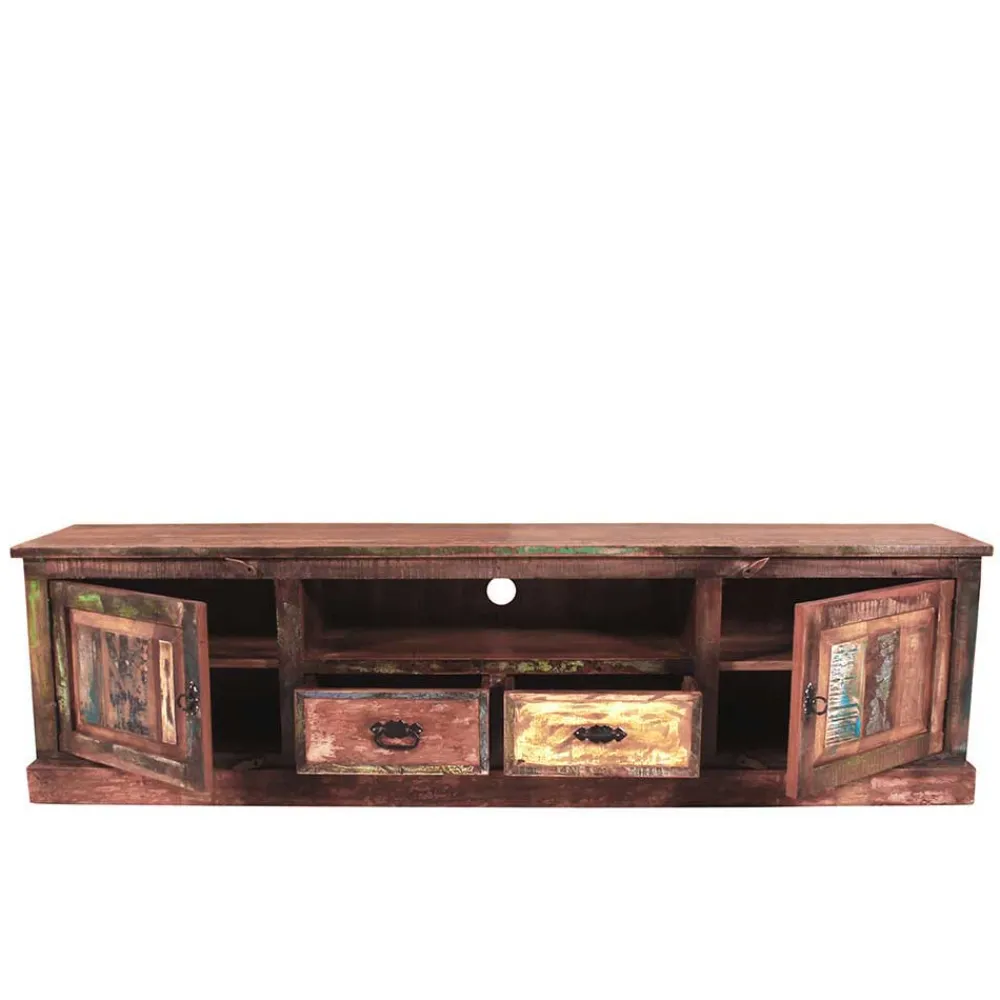 Wohnen Tv & Hifi-Möbel|Tv & Hifi-Möbel*Used Look TV Board aus Altholz Jamaica im Shabby Chic