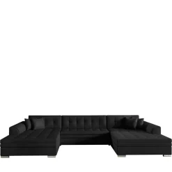 Wohnen Sofas|Sofa*U-Sofa in Schwarz Kunstlederbezug - Bekasi