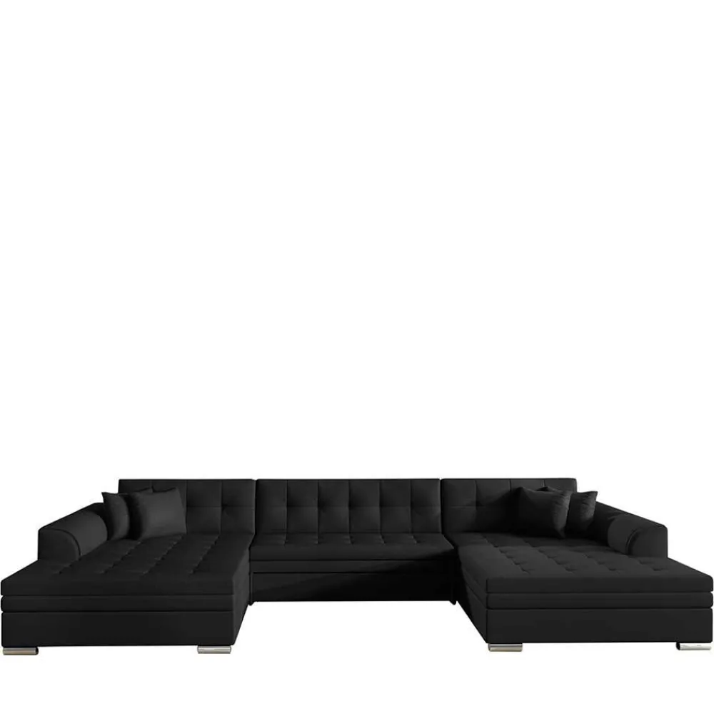 Wohnen Sofas|Sofa*U-Sofa in Schwarz Kunstlederbezug - Bekasi