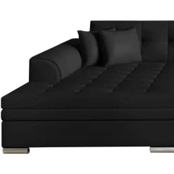 Wohnen Sofas|Sofa*U-Sofa in Schwarz Kunstlederbezug - Bekasi
