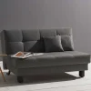 Wohnen Betten|Betten*Velours Bettcouch in Grau - Daylight