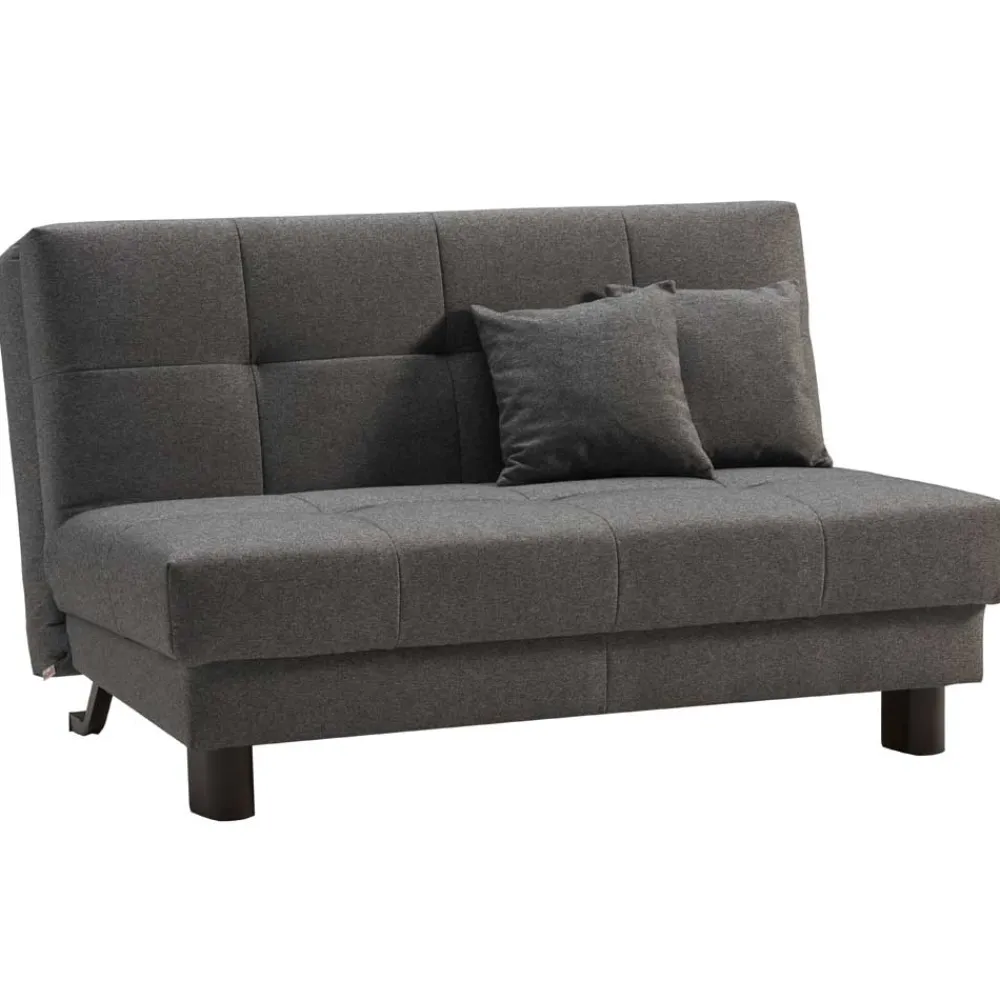 Wohnen Betten|Betten*Velours Bettcouch in Grau - Daylight