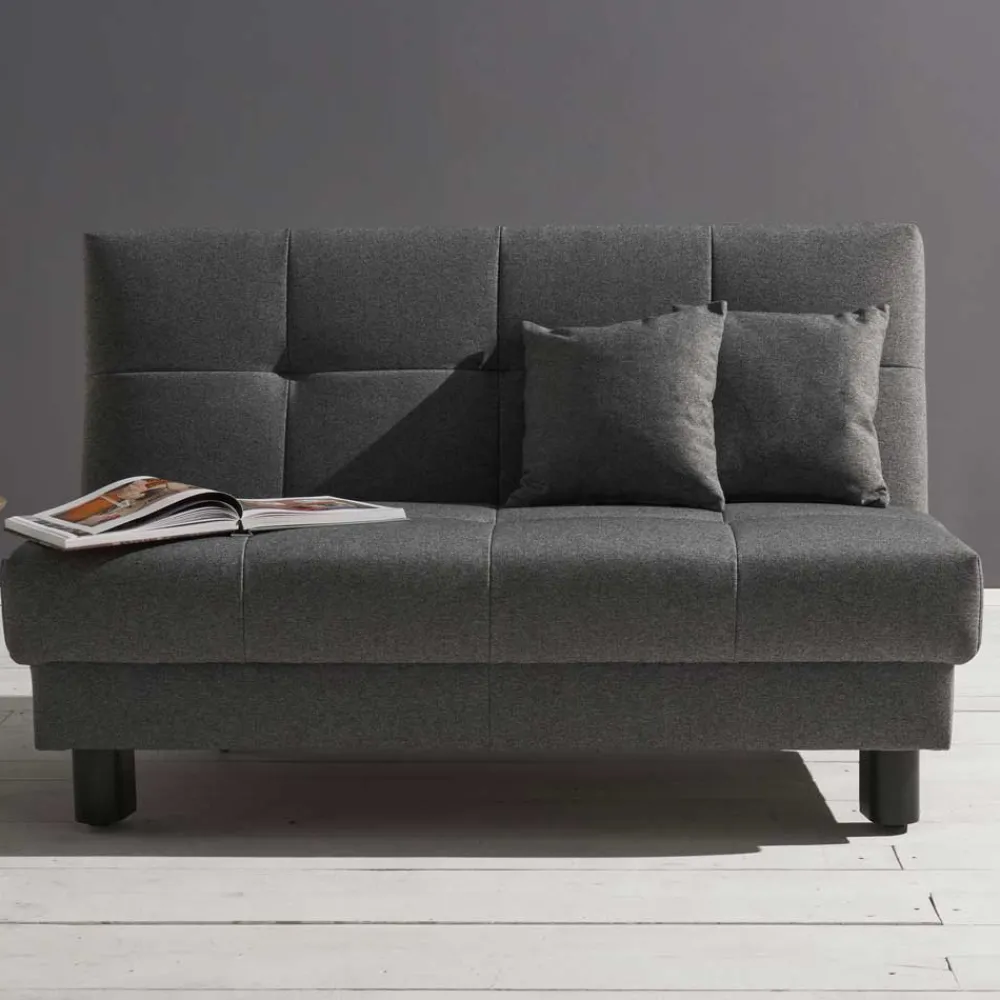 Wohnen Betten|Betten*Velours Bettcouch in Grau - Daylight