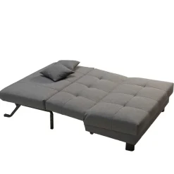 Wohnen Betten|Betten*Velours Bettcouch in Grau - Daylight