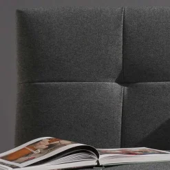 Wohnen Betten|Betten*Velours Bettcouch in Grau - Daylight