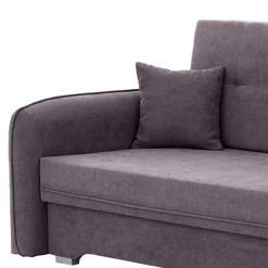 Wohnen Velours Couch in Mauve mit Federkern - Speccia