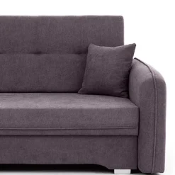 Wohnen Velours Couch in Mauve mit Federkern - Speccia
