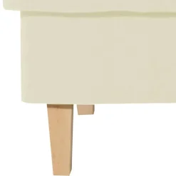 Wohnen Velours Couchhocker in Cremefarben - Kanmura