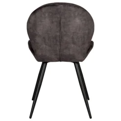 Wohnen Velours Esstischstuhl in Anthrazit - Macereta (2er Set)