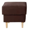 Wohnen Sessel & Hocker|Barhocker*Velours Hocker in Braun und Buche - Revelinda