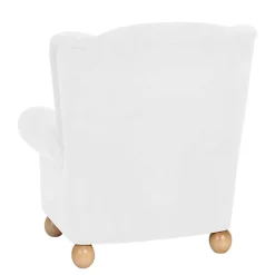 Wohnen Velours Ohrensessel in Cremeweiß - Clamps