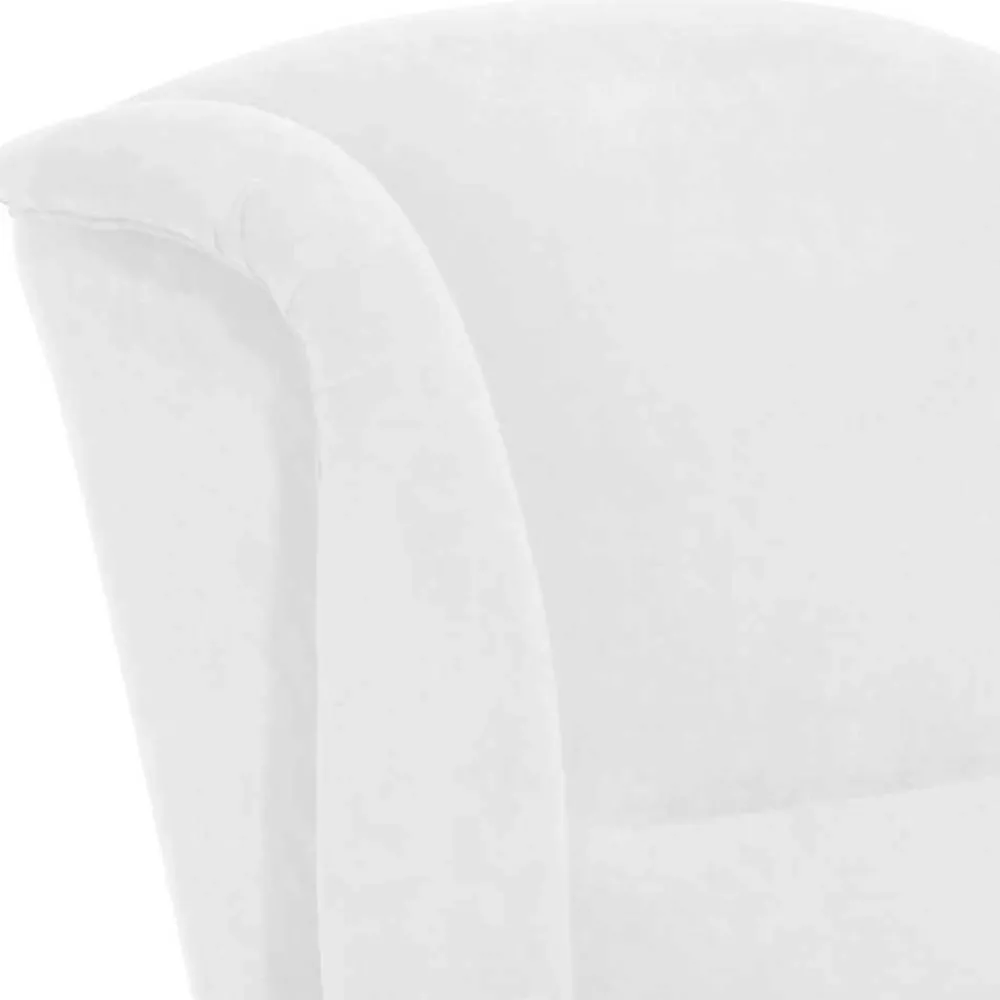 Wohnen Velours Ohrensessel in Cremeweiß - Clamps