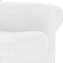 Wohnen Velours Ohrensessel in Cremeweiß - Clamps