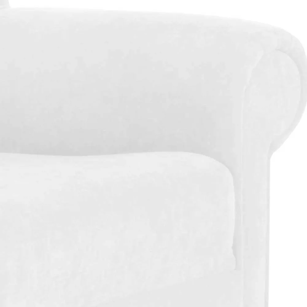 Wohnen Velours Ohrensessel in Cremeweiß - Clamps