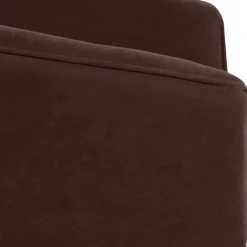 Wohnen Velours Polstersessel halbrund in Braun - Cazar