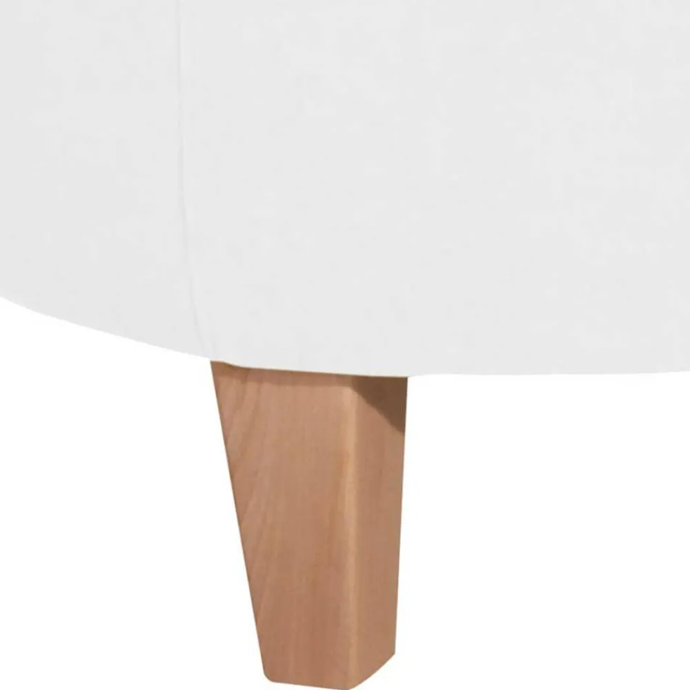 Wohnen Sessel & Hocker|Sessel*Velours Polsterssel in Creme und Buche - Potova