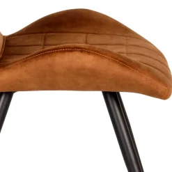 Wohnen Velours Polsterstuhl in Ocker - Rafu (2er Set)