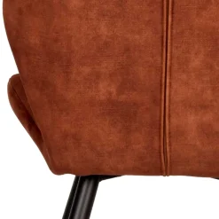 Wohnen Velours Polsterstuhl in Rostfarben Braun - Hangar (2er Set)