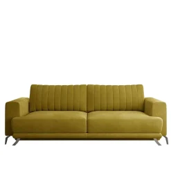 Wohnen Schlafsofas*Velours Schlafcouch mit 145x215 cm Liegefläche - Lotta